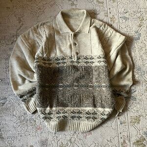 Unique Collared Button quarter sweater